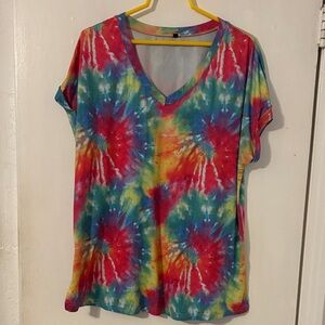Colorful Tie-Dye Women's Top
